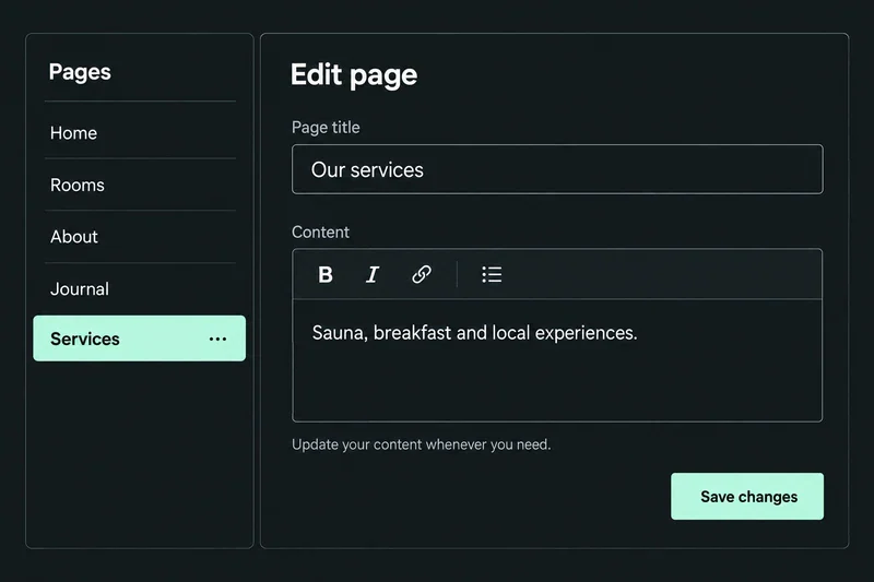 Illustrative example: Update a service