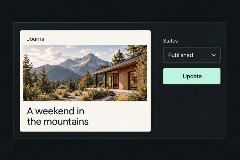 Illustrative example: Publish a new story